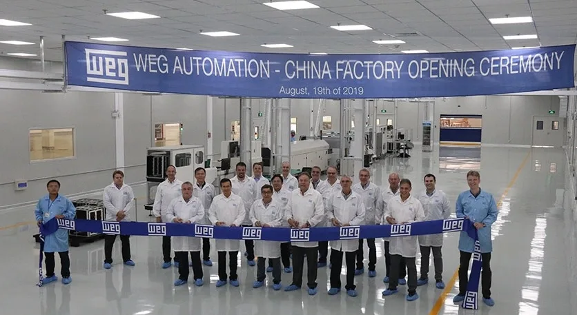 Fábrica da WEG na província de Jiangsu, na China